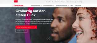 ClickShare Internetseite