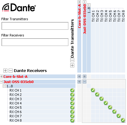 DANTE Controller Screenshot