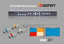 Gefen DVI KVM multiviewer: Interface four computers to one dual-screen workstation
