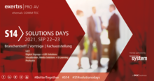 S14 Solutions Days from 22. - 23.09.2021 at Exertis Pro AV